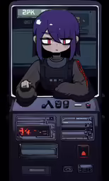 a person in the background sitting in front of a computer