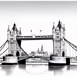 a black and white photo of the tower bridge