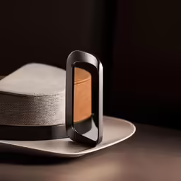 an unusual chair sits on top of a plate