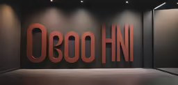 an empty room with a sign that says ooohn
