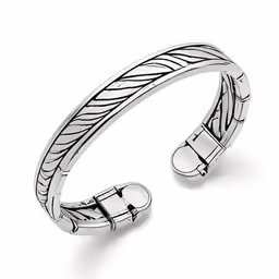 a white gold bracelet with intricate braiding