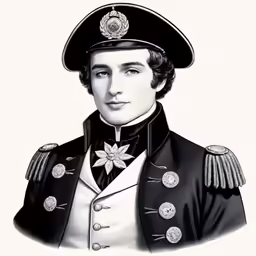 a vintage photograph of a man in a uniform