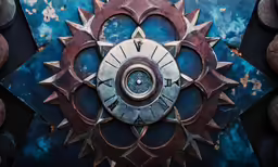 the large clock has been placed on top of the surface