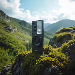 a very nice looking picture in a green mountain