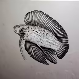 a fish that is laying down on its side