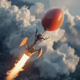 an image of a strange flying balloon that could fly into the air