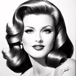 a woman with long hair and a side swept bun