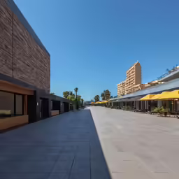 a view of a street that has been closed for business