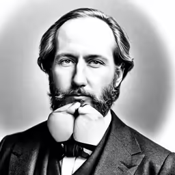 a very old photograph of a man in a suit