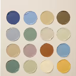 an open page of different paint samples
