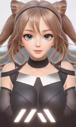 an anime avatar with big eyes and a cat - shaped face