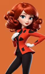 a young female character dressed as harley from the animated show
