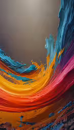 colorful paint swirls in a gray background with sunlight shining,a photo of the back side of a glass