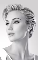 a woman with blonde hair and big earrings
