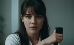 a woman holding a nintendo wii game controller