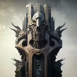 a photo is a building that has been designed to look like a castle with the door in the center