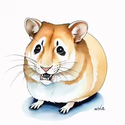 a brown rodent is standing in a pose