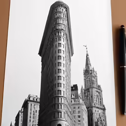 this drawing depicts the architecture of a city