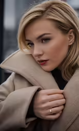 a close up of a woman wearing a ring