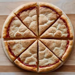 a pie with nine pieces cut into four sections