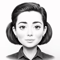 a woman with eyeliners and a black shirt