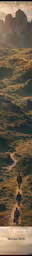 an aerial view of three elephants walking towards the sunset