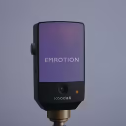 an electronic device is displaying a message that reads emotion