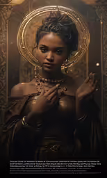 a woman in a crown holding a candle