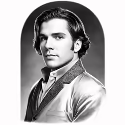 a portrait of a man in a suit and tie