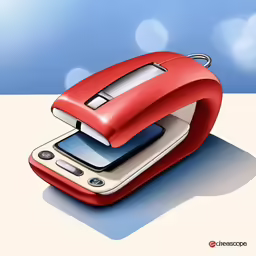 there is a cellphone sitting on top of each other
