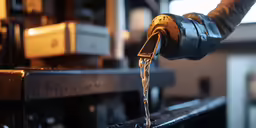the water that is pouring from a pipe