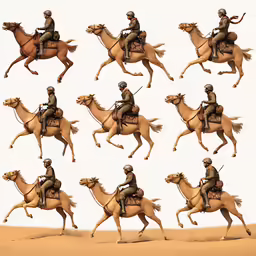 a military man is riding on a horse