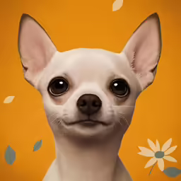 a chihuahua dog staring at the camera with two big eyes