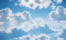 a large body of water surrounded by clouds