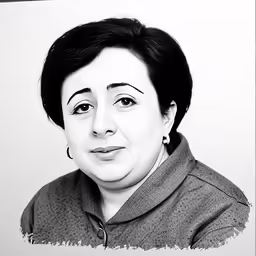 black and white portrait of woman looking at camera