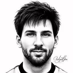 black and white photo of soccer player wearing the name of his team