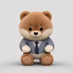 a teddy bear is dressed in a suit