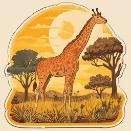 a giraffe standing in a grassy area next to trees