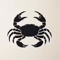 a crab stencil on a white background