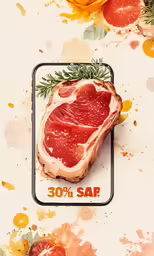 meat is sitting in the shape of a square