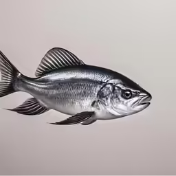 the fish in this photo is a little black