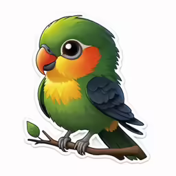a parrot sits on top of a branch