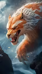 a photo of an animal with big teeth