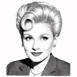 a woman with big hair and a pin up style
