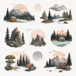 this is an image of four beautiful images of nature