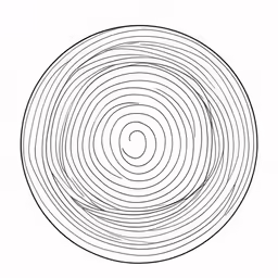 an abstract black and white drawing of an object