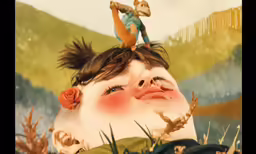 two people with one upside down on the back of another