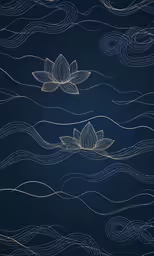 two white lines that are floating in the water