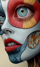 an image of a woman with blue eyes