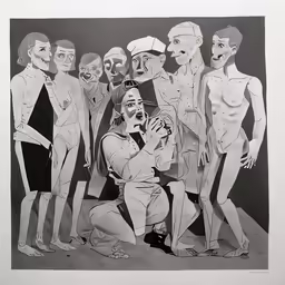 an illustration by artist stephen young of a group of women